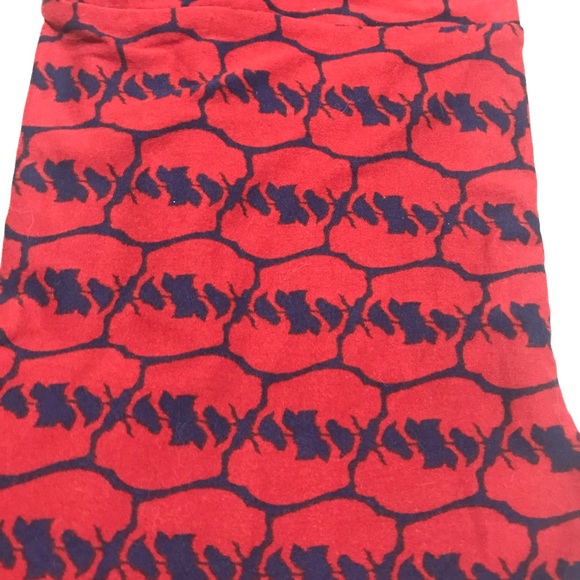 LuLaRoe leggings OS NWOT buffalo blue red - Picture 2 of 3